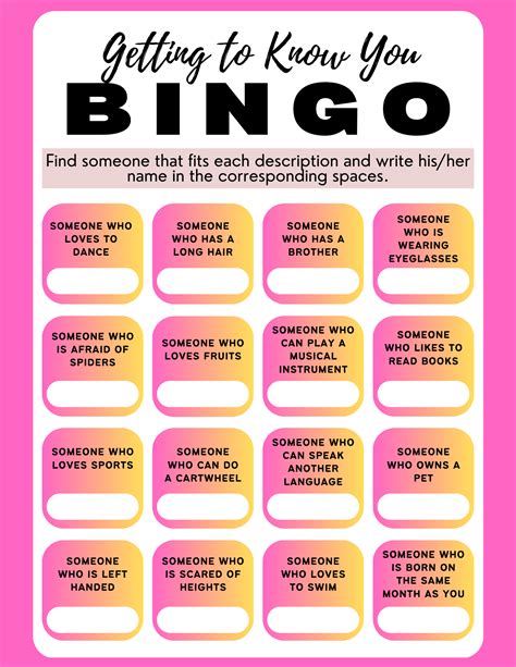 human bingo questions for adults|72 Fun and Effective Icebreaker Bingo Questions .